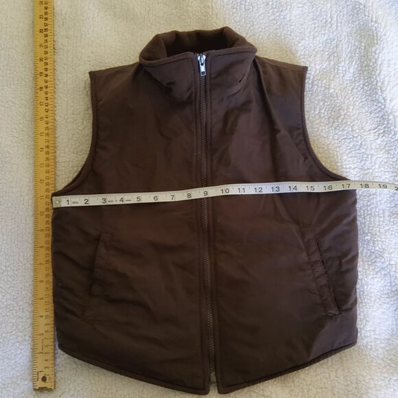 VF Fleece Lined Vest 3M thinsulate warm Brown Vest Small - Picture 10 of 14